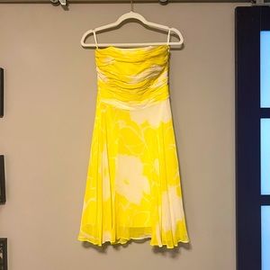 Banana Republic yellow strapless dress